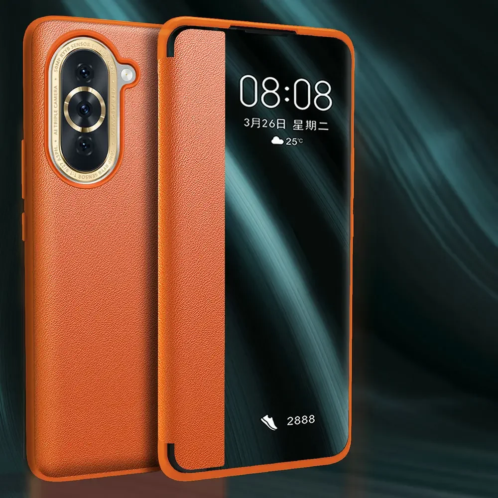 Huawei Nova 12 - Casing Flip buku jendela kulit Huawei