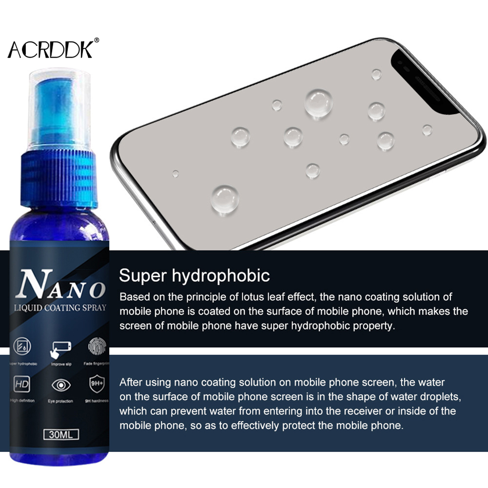 Oleophobic Coating Spray - Pelindung layar kaca cair Nano untuk