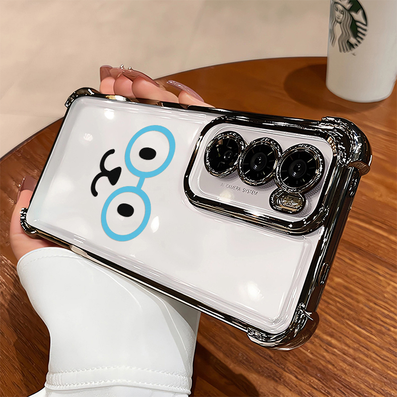 Oppo A78 - Casing Ponsel Grafiti Kacamata Biru Lucu