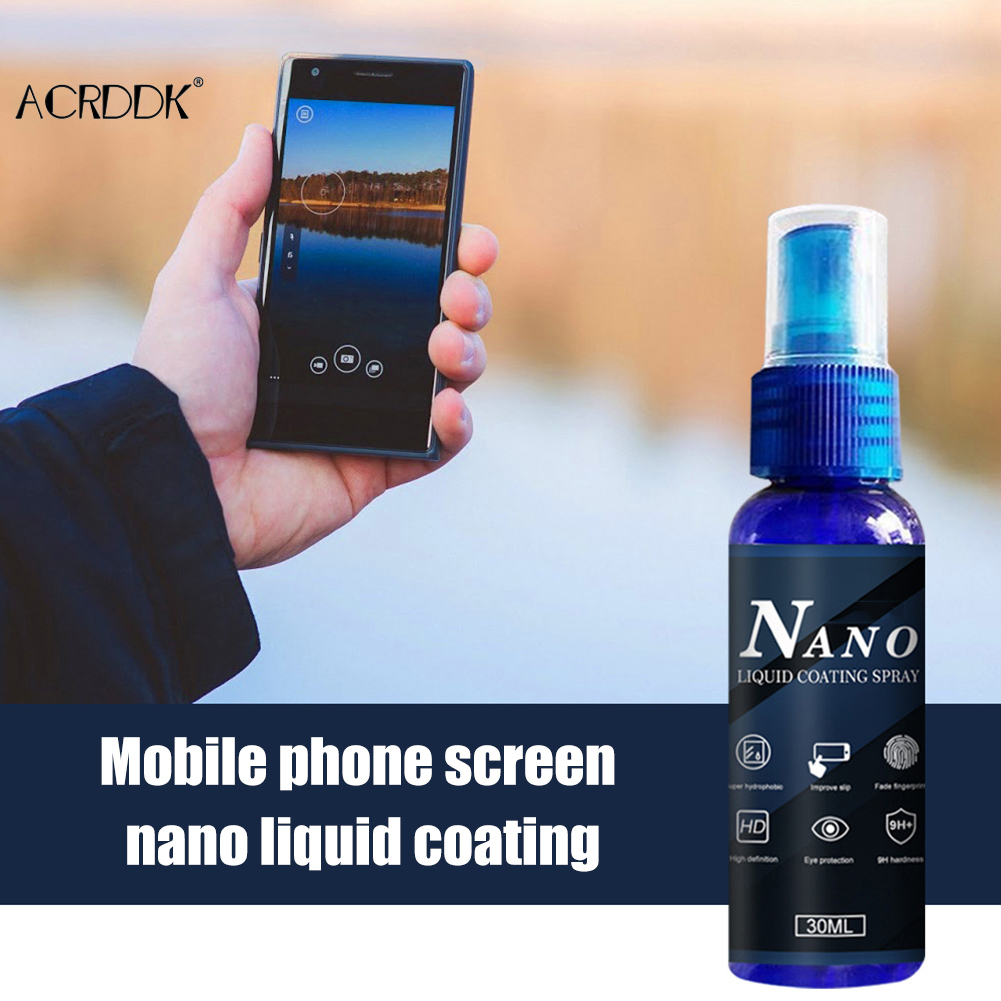 Pelindung layar kaca cair Nano - Oleophobic Coating Spray ulasan dan harga